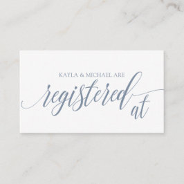 Kalligrafie Trouwregister Kaarten - Dusty Blue