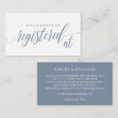 Kalligrafie Trouwregister Kaarten - Dusty Blue (Voorkant / Achterkant)