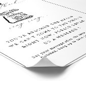 Kalligrafie Trouwtelefoon Audio Guestbook Sign Poster (Hoek)