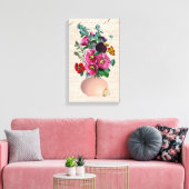 Kalligrafie Tuinboeket Canvas Afdruk (Insitu (Woonkamer))