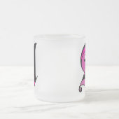 Kalligrafie type zwart en roze Initialen mok A (Center)