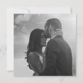 KALLIGRAFIE TYPOGRAFIE B & W Vierkante Foto Bruilo Kaart (Achterkant)