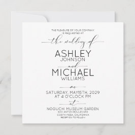 KALLIGRAFIE TYPOGRAFIE B & W Vierkante Foto Bruilo Kaart