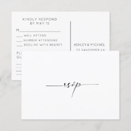 KALLIGRAFIE TYPOGRAFIE Bruiloft RSVP Kaart