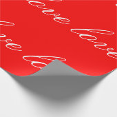 Kalligrafie Unieke Rood Wit Liefde Bruiloft Cadeaupapier (Hoek)
