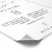 Kalligrafie Unplugged Ceremonie Trouwbord Poster (Hoek)