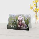 Kalligrafie Vaderdag Foto Wenskaart Kaart (Gele Bloem)