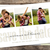 Kalligrafie Vellum Script Stijlvolle Multi Foto Save The Date