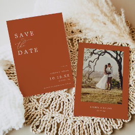 Kalligrafie Verbrande Sinaasappel Foto Bruiloft Save The Date