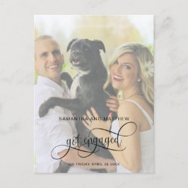 Kalligrafie, Verloving Verloving Foto Aankondigingskaart