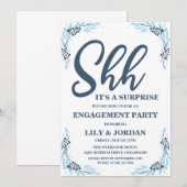 Kalligrafie Verrassing Engagement Party Uitnodigin Kaart (Voorkant / Achterkant)