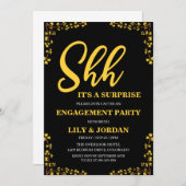 Kalligrafie Verrassing Engagement Party Uitnodigin Kaart (Voorkant / Achterkant)