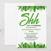 Kalligrafie Verrassing Engagement Party Uitnodigin Kaart (Voorkant / Achterkant)