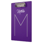 Kalligrafie Vet Monogram Naam Modern Minimalist Klembord (Links)