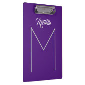 Kalligrafie Vet Monogram Naam Modern Minimalist Klembord (Rechts)