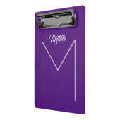 Kalligrafie Vet Monogram Naam Modern Minimalist Mini Klembord (Angled2)