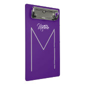 Kalligrafie Vet Monogram Naam Modern Minimalist Mini Klembord (Schuin)