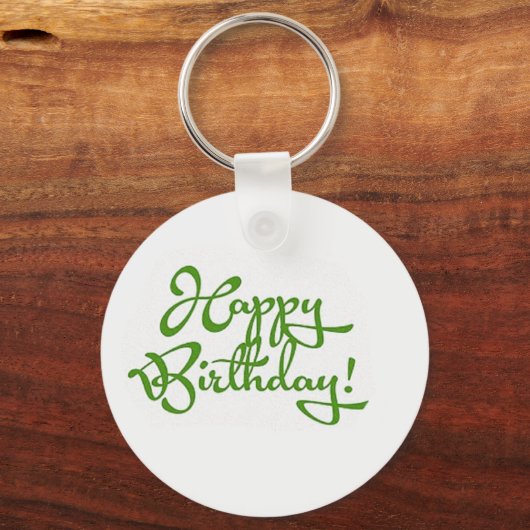 kalligrafie voor gelukkige verjaardag sleutelhanger (Voorkant)