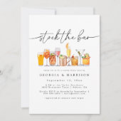 Kalligrafie Voorraad De Bar Douche Uitnodiging (Voorkant)