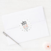 Kalligrafie Warme Wensen Kerstwanten Ronde Sticker (Envelop)