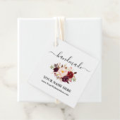 Kalligrafie Waterverf Bloemen Handgemaakt Label (In situ)