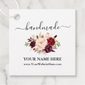 Kalligrafie Waterverf Bloemen Handgemaakt Label (Voorkant)