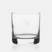 Kalligrafie Waterverf Citroen Zelfgemaakte Limonce Whisky Glas (Achterkant)