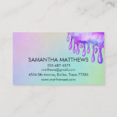 Kalligrafie Waterverf Drips Schilderkunst Visitekaartje (Achterkant)