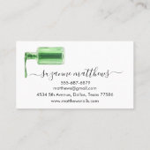 Kalligrafie Waterverf Nagellak File Tools Visitekaartje (Achterkant)