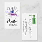 Kalligrafie Waterverf Nagellak File Tools Visitekaartje (Voorkant / Achterkant)