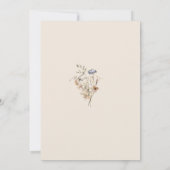 Kalligrafie Waterverf Wildflower Baby shower Kaart (Achterkant)