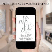 Kalligrafie We Do QR Code Huwelijk Kaart