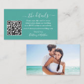 Kalligrafie Weddenschap Details Website QR Foto Bl Informatiekaartje (Voorkant / Achterkant)