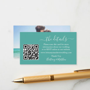 Kalligrafie Weddenschap Details Website QR Foto Bl Informatiekaartje
