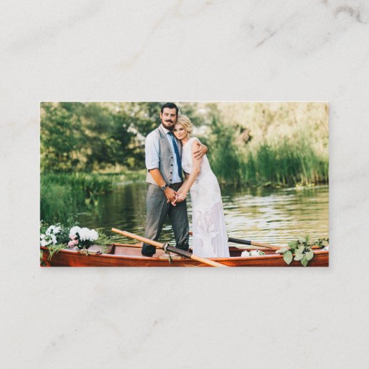 Kalligrafie Weddenschap Details Website QR Foto Informatiekaartje (Achterkant)