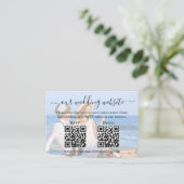 Kalligrafie Weddenschap Website 2 QR Overlay Foto Informatiekaartje (Staand voorkant)