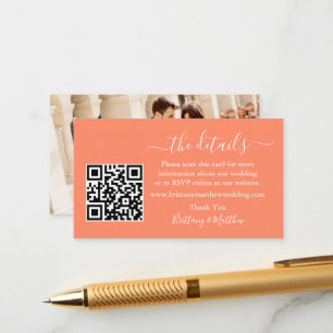 Kalligrafie Weddenschap Website QR Foto Koraal Informatiekaartje