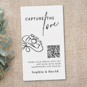 Kalligrafie Wedding Capture The Love QR Code Informatiekaartje