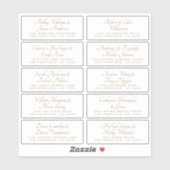 Kalligrafie Wedding Guest Adresetiketten ORDER M/L Sticker (Vel)