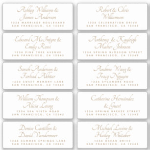 Kalligrafie Wedding Guest Adresetiketten ORDER M/L Sticker