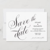 Kalligrafie Wedding Kaart Save the Date (Voorkant)