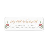  kalligrafie weelderig groen retouradres etiket (Voorkant)