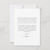 Kalligrafie Whimsy Script Foto Bruidsfeest Bedankkaart (Achterkant)