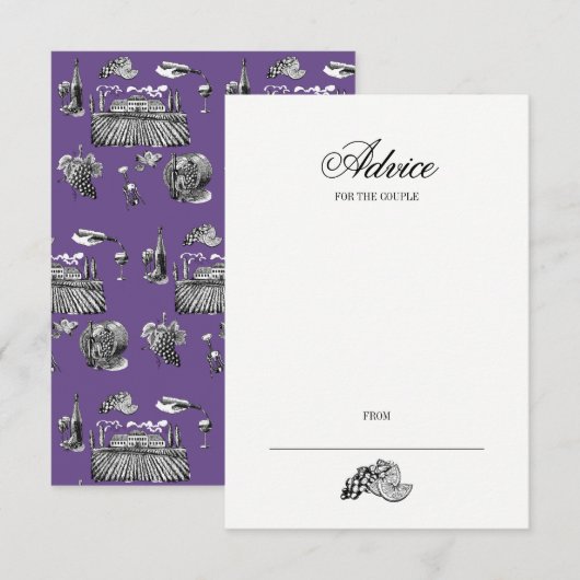 Kalligrafie & Wijn Huwelijksadvies Kaart (Voorkant / Achterkant)