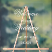 Kalligrafie wit Eenvoudig script bruiloft welkom Acryl Bord (Neutraal)