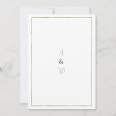  kalligrafie wit goud bloemenbruiloft kaart (Achterkant)