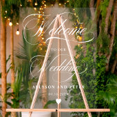 kalligrafie wit script bruiloft welkom acryl bord