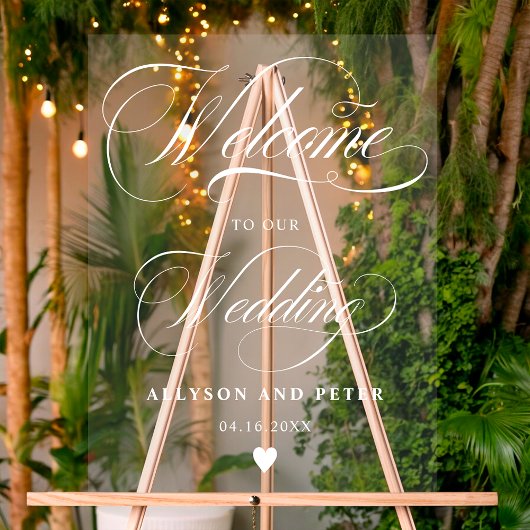 kalligrafie wit script bruiloft welkom acryl bord