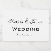 Kalligrafie Witte Mini Mousserende Wijnfles Custo Sparkling Wijnetiket (Enkel label)