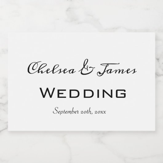 Kalligrafie Witte Mini Mousserende Wijnfles Custo Sparkling Wijnetiket (Enkel label)